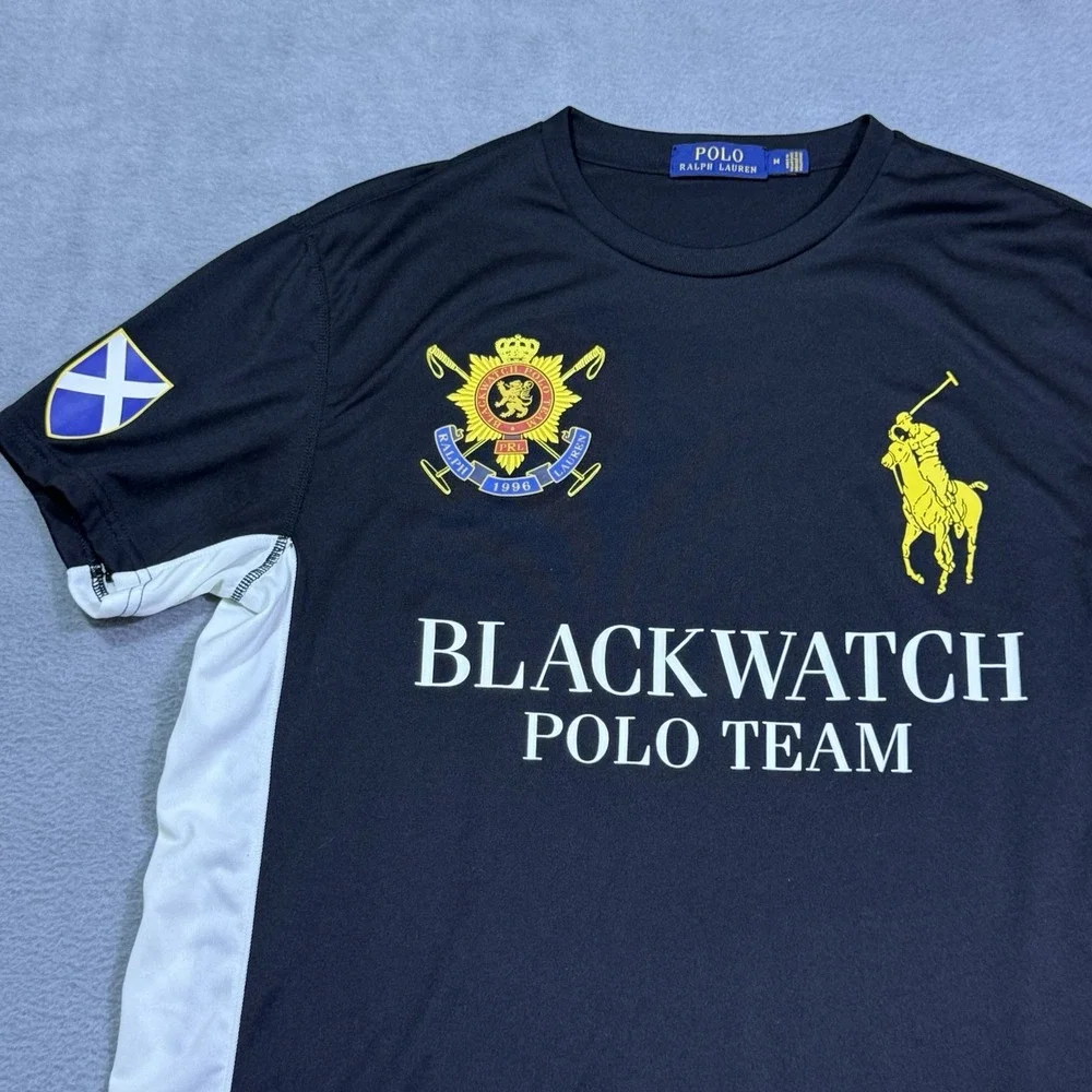 Polo Ralph Lauren Shirt Mens M Big Pony Blackwatch Polo Team Performance USA